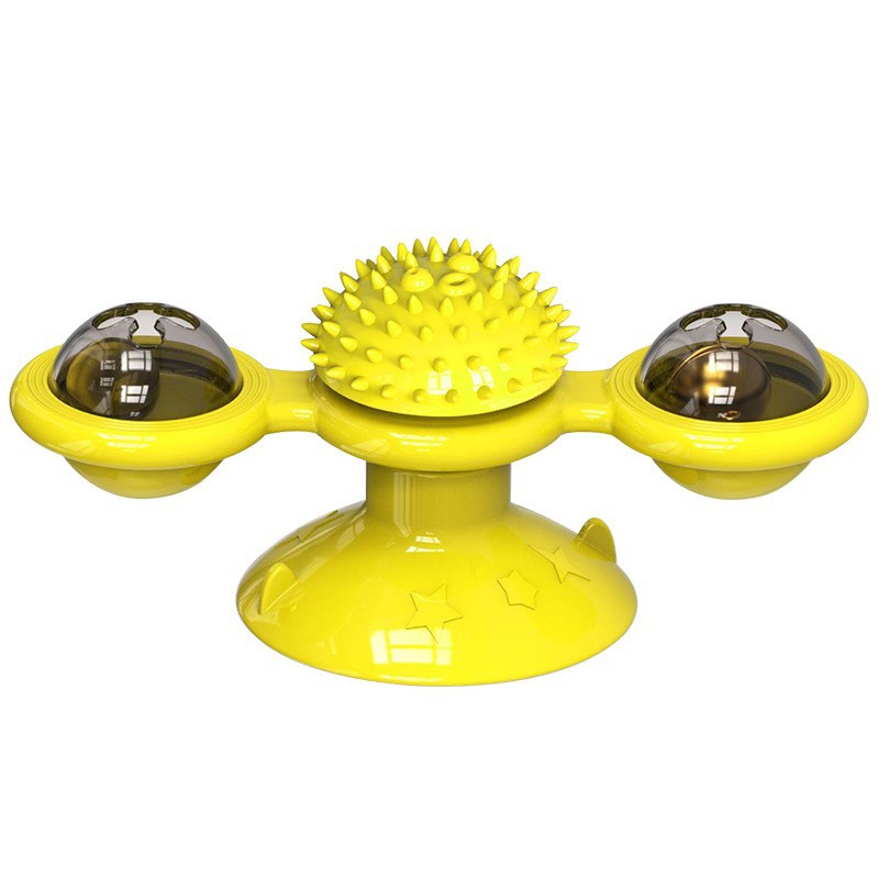 Pet Stuffed Catnip Interactive Windmill Toy With Light