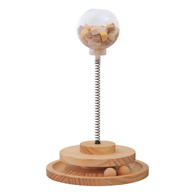 Pet Treat Dispenser Catnip Spring Slow Feeder Toy