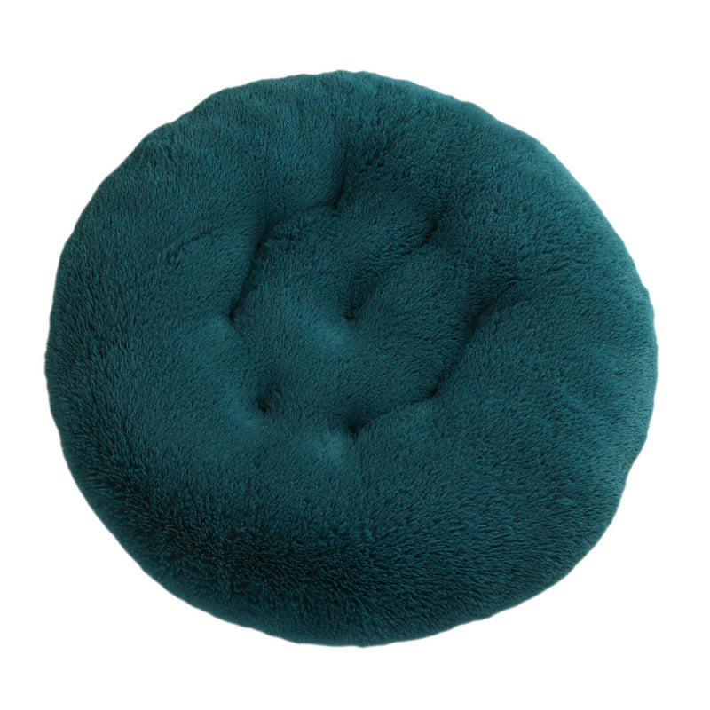 Plush Round Pet Bed Warm Sleeping Mat For Comfort Rest