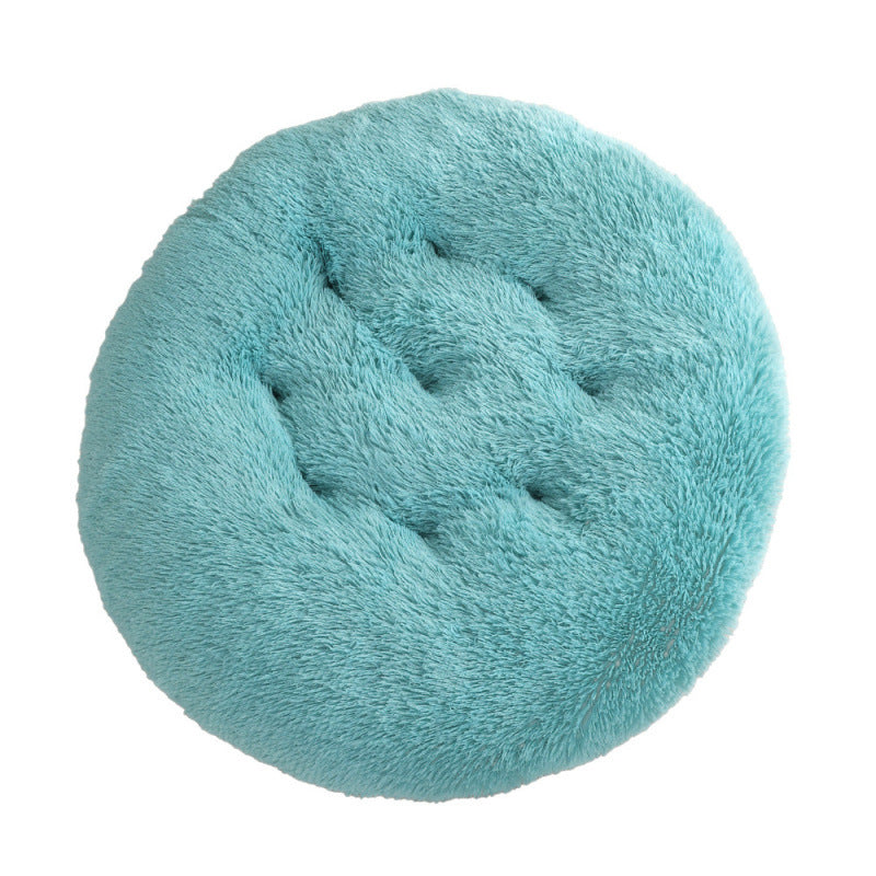Plush Round Pet Bed Warm Sleeping Mat For Comfort Rest