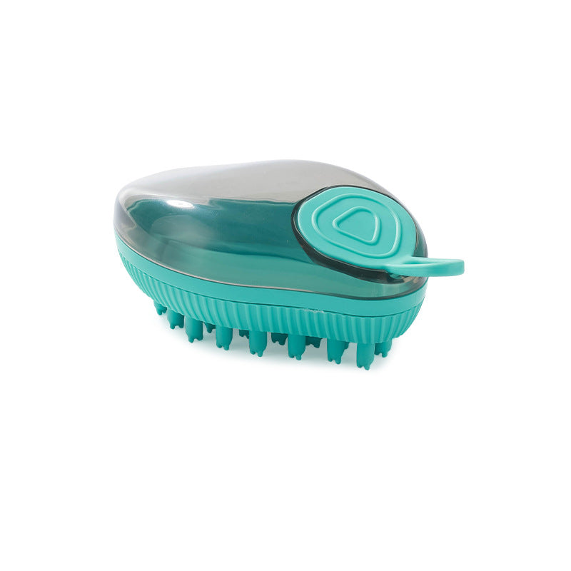 Pet Silicone Bath Brush Soap Dispenser Grooming Tool