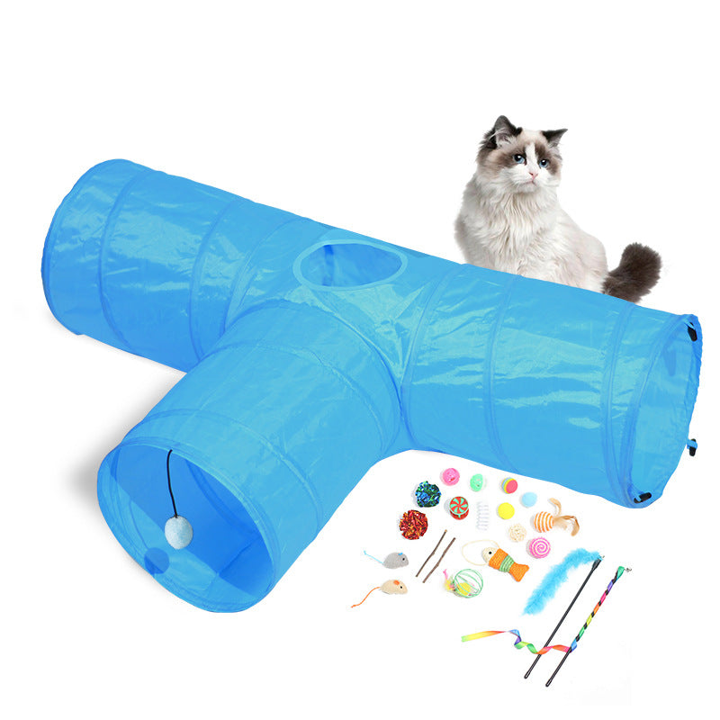 Foldable Pet Tunnel Climbing Path Interactive Play Toy