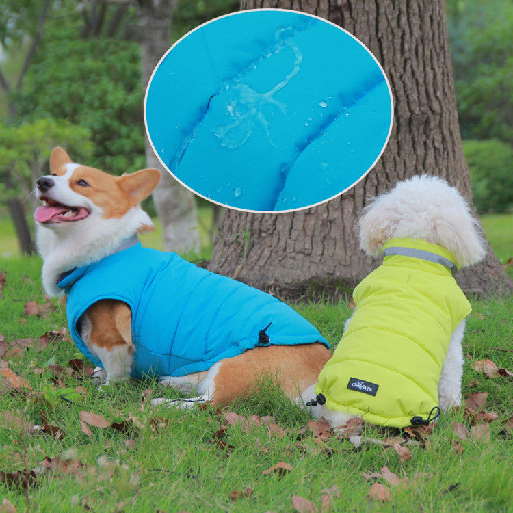 Pet Waterproof Thickened Reflective Outdoor Jacket
