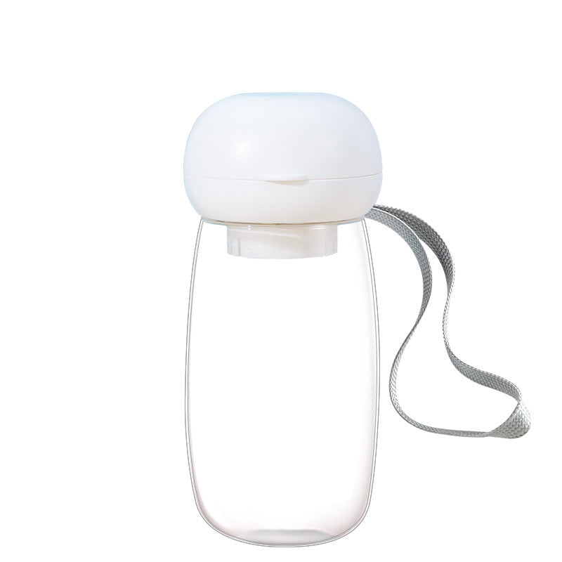 Portable Pet Water Bottle Travel Drinking Cup Feeding Bowl With Lanyard
