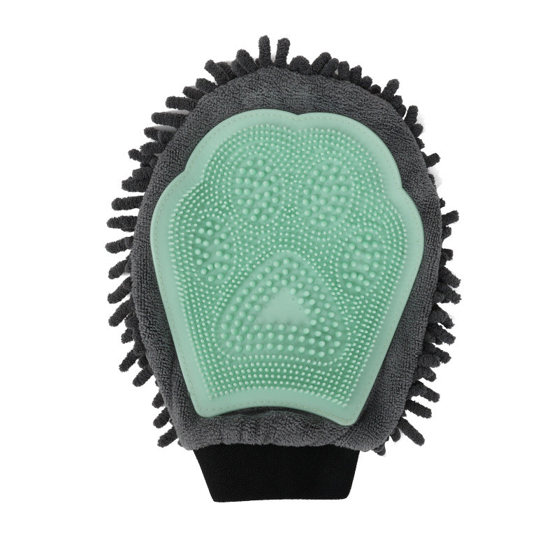 Pet Bathing Brush Grooming Glove Dual Sided Massage Cleaning Tool