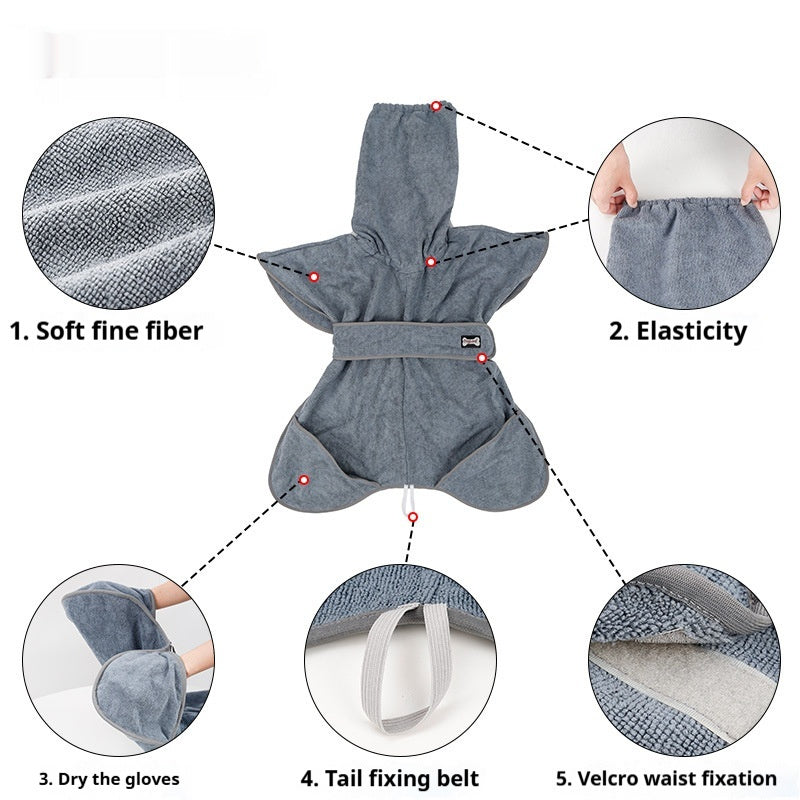 Pet Cotton Bath Towel Strong Water Absorbent Quick Drying Cloth