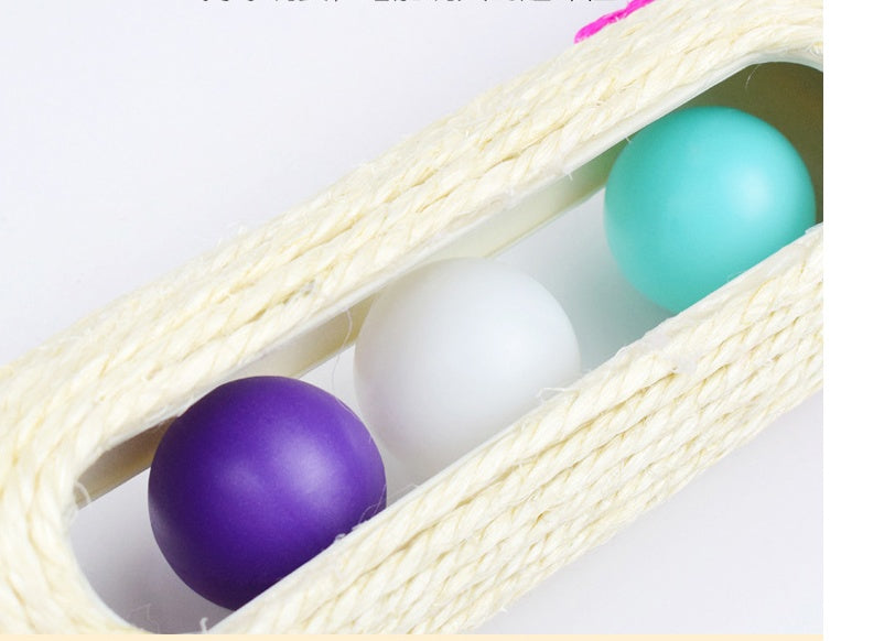 Long Sisal Drum Pet Toy Interactive Scratching Roller
