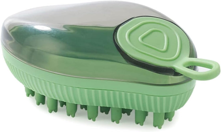 Pet Silicone Bath Brush Soap Dispenser Grooming Tool