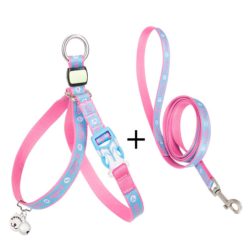 Pet Bell Chest Strap Vest Leash Walking Control Set