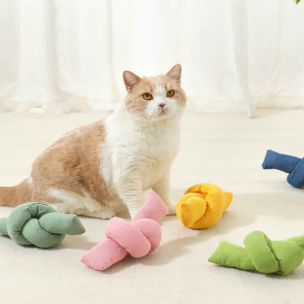Pet Cotton Rope Knot Tug Chew Interactive Toy