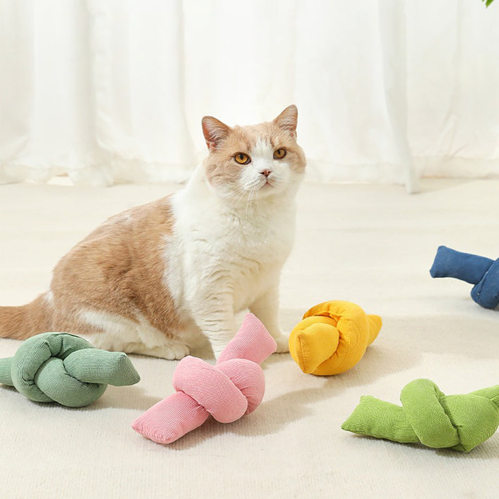 Pet Cotton Rope Knot Tug Chew Interactive Toy