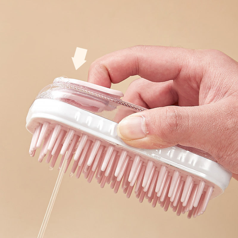 Silicone Pet Bath Massage Brush Foam Cleaning Grooming Tool