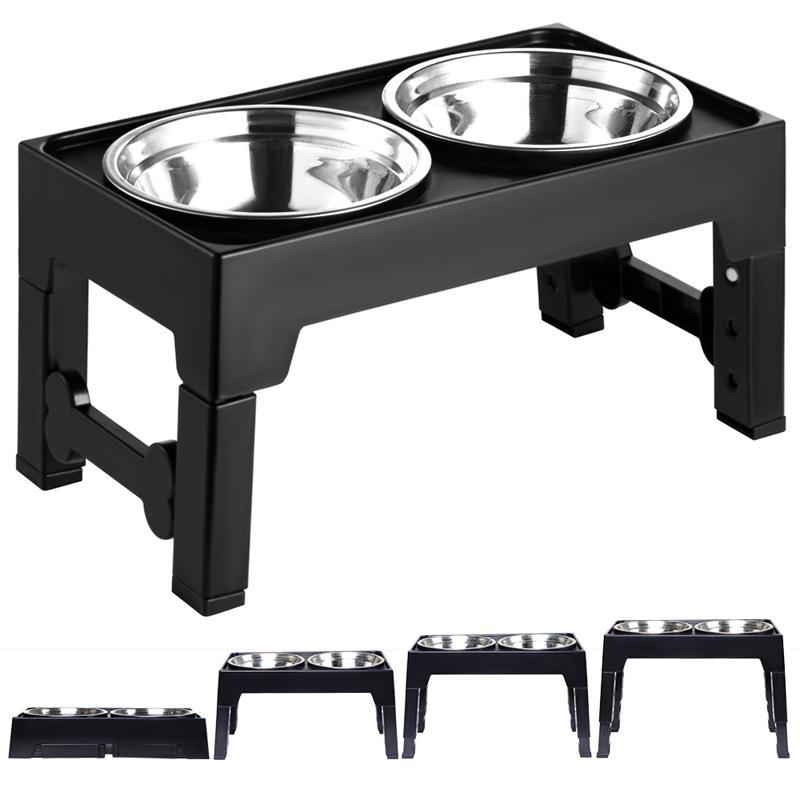 Elevated Pet Feeding Bowl Neck Support Anti Tumble Large Medium Pet Dish