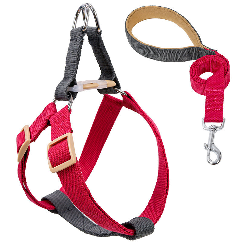 Color Drawstring Pet Vest Style Walking Leash Harness