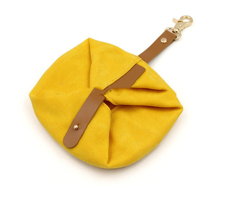 Foldable Pet Canvas Feeding Bowl Portable Water And Food Travel Bag