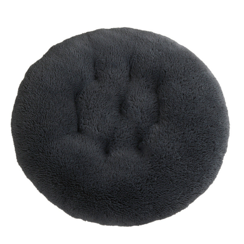 Plush Round Pet Bed Warm Sleeping Mat For Comfort Rest
