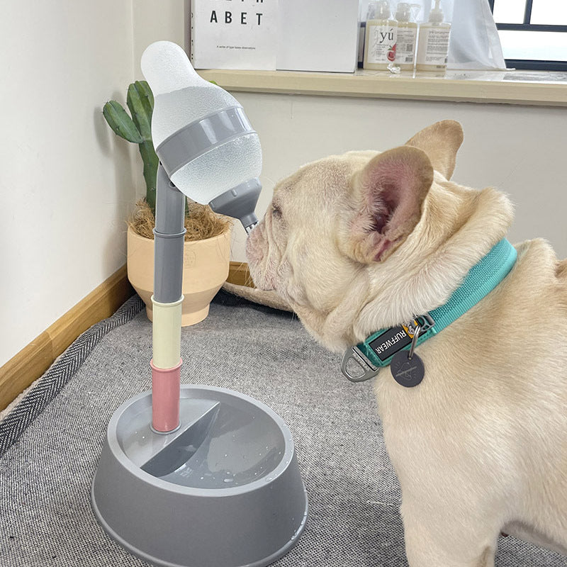 Automatic Pet Water Dispenser Adjustable Height Drinking Fountain Feeder