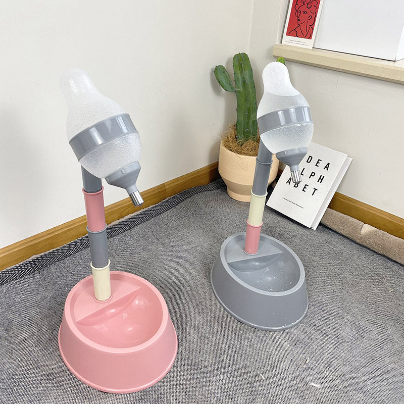 Automatic Pet Water Dispenser Adjustable Height Drinking Fountain Feeder