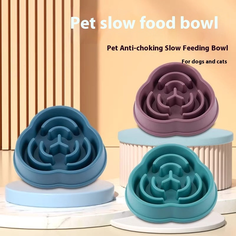Pet Slow Feeding Anti Choke Anti Skid Bowl