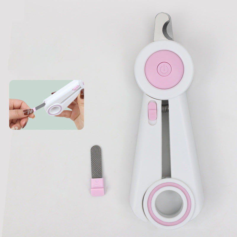 Pet Nail Clippers And Grinder With LED Light Safety Design