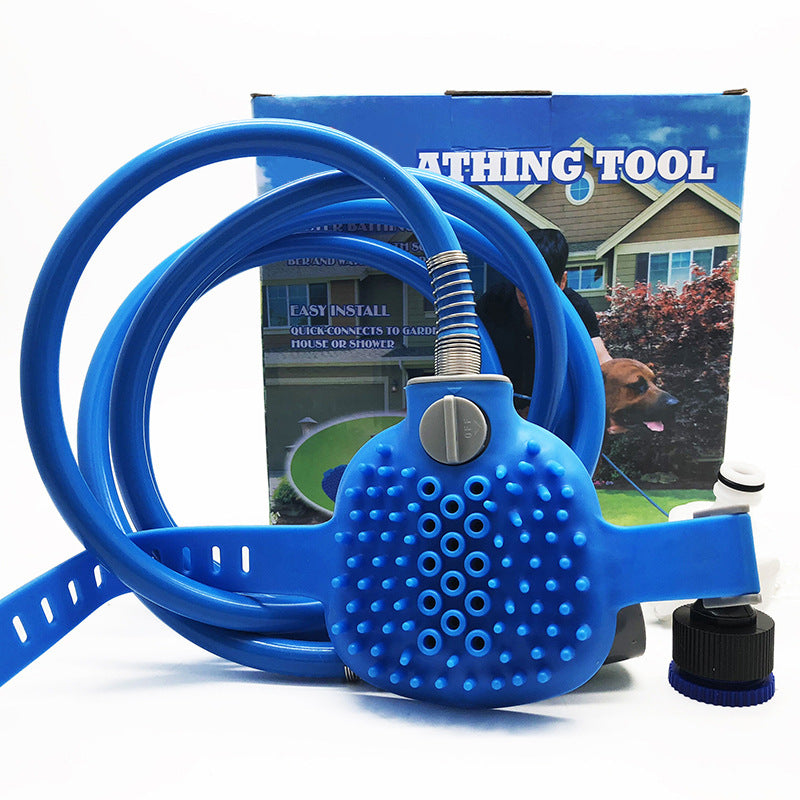 Pet Outdoor Bath Shower Cleaning Brush Grooming Tool