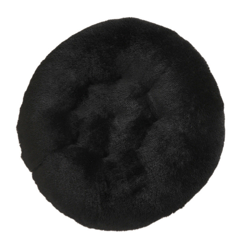 Plush Round Pet Bed Warm Sleeping Mat For Comfort Rest