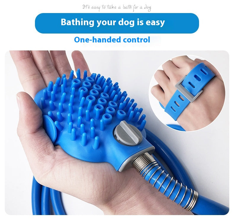 Pet Silicone Bathing Gloves Shower Massage Grooming Brush