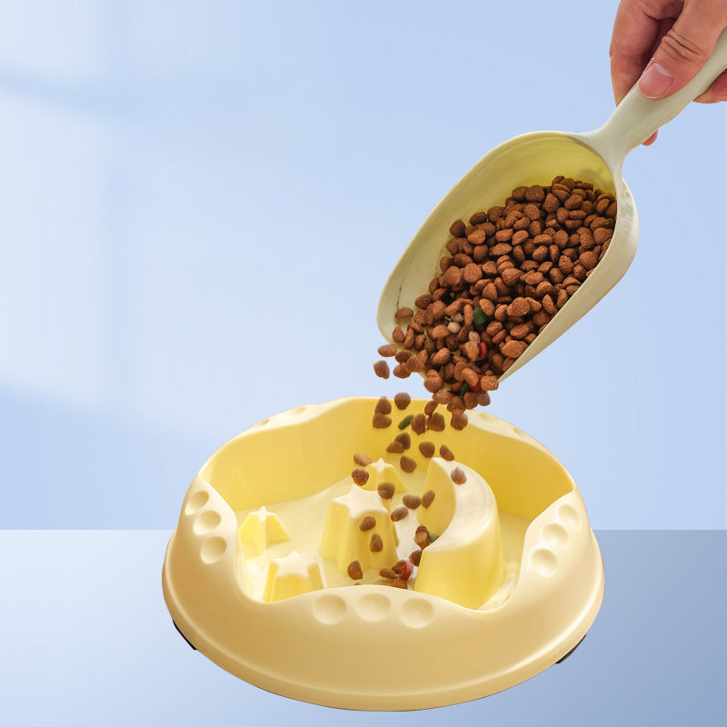 Moon Star Wings Pet Slow Feeding Bowl Large Capacity Food And Water Dish