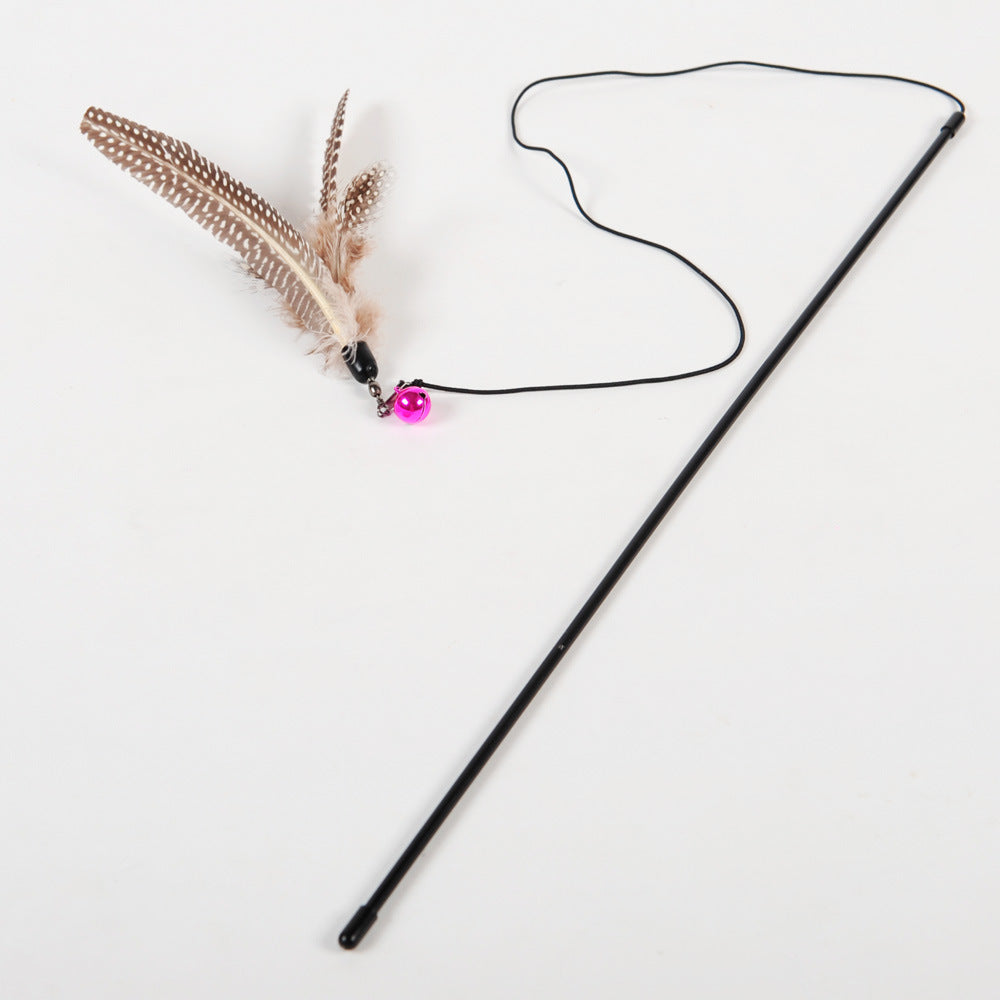 Pet Wooden Cat Stick Interactive Toy