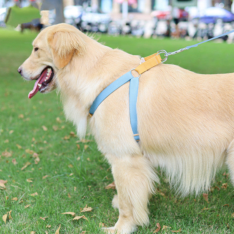 Color Drawstring Pet Vest Style Walking Leash Harness