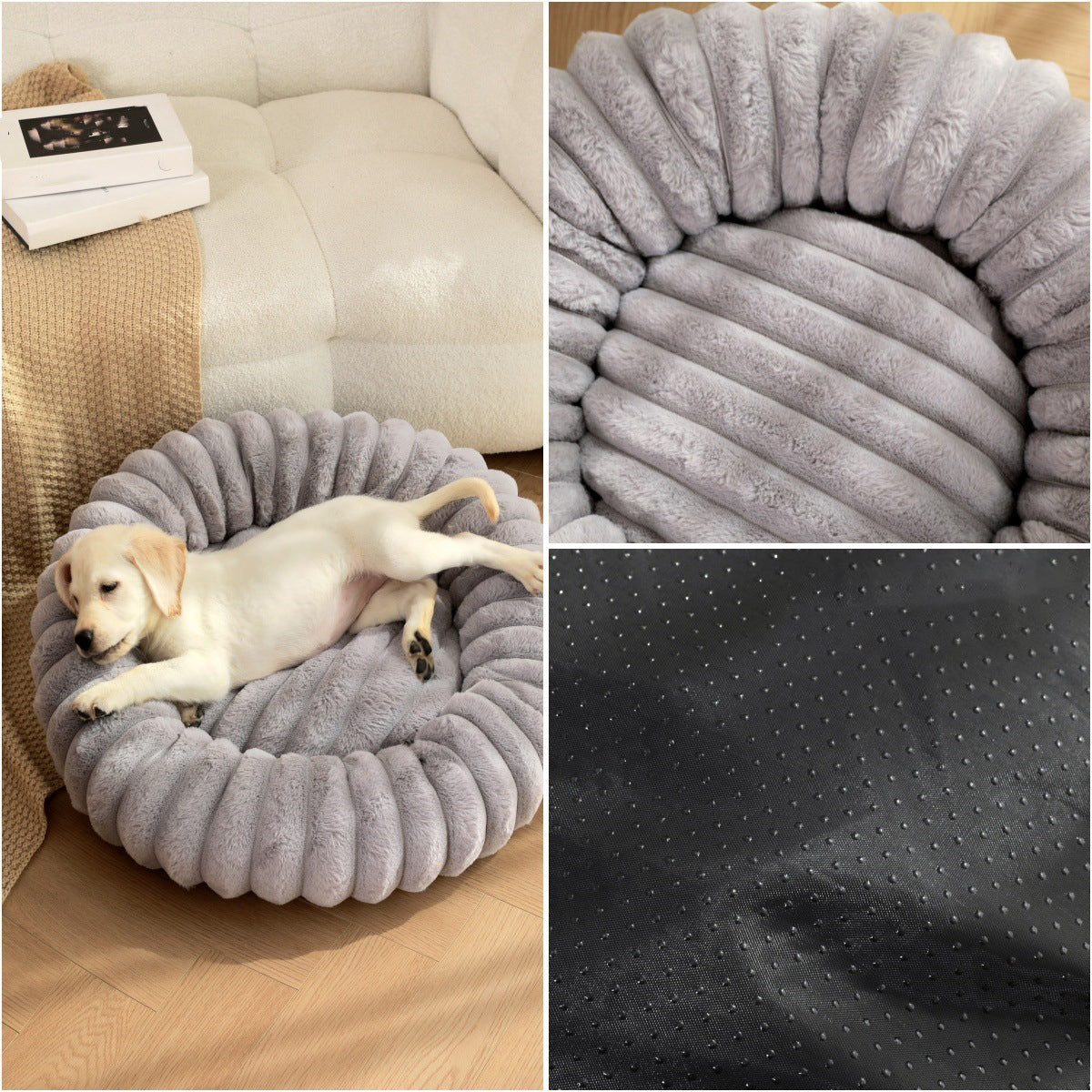 High Weight Plush Round Pet Nest Warm Winter Sleeping Bed