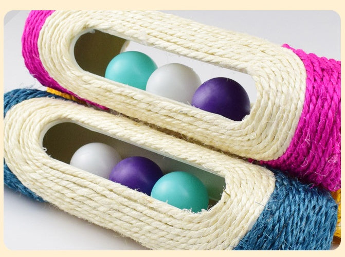 Long Sisal Drum Pet Toy Interactive Scratching Roller