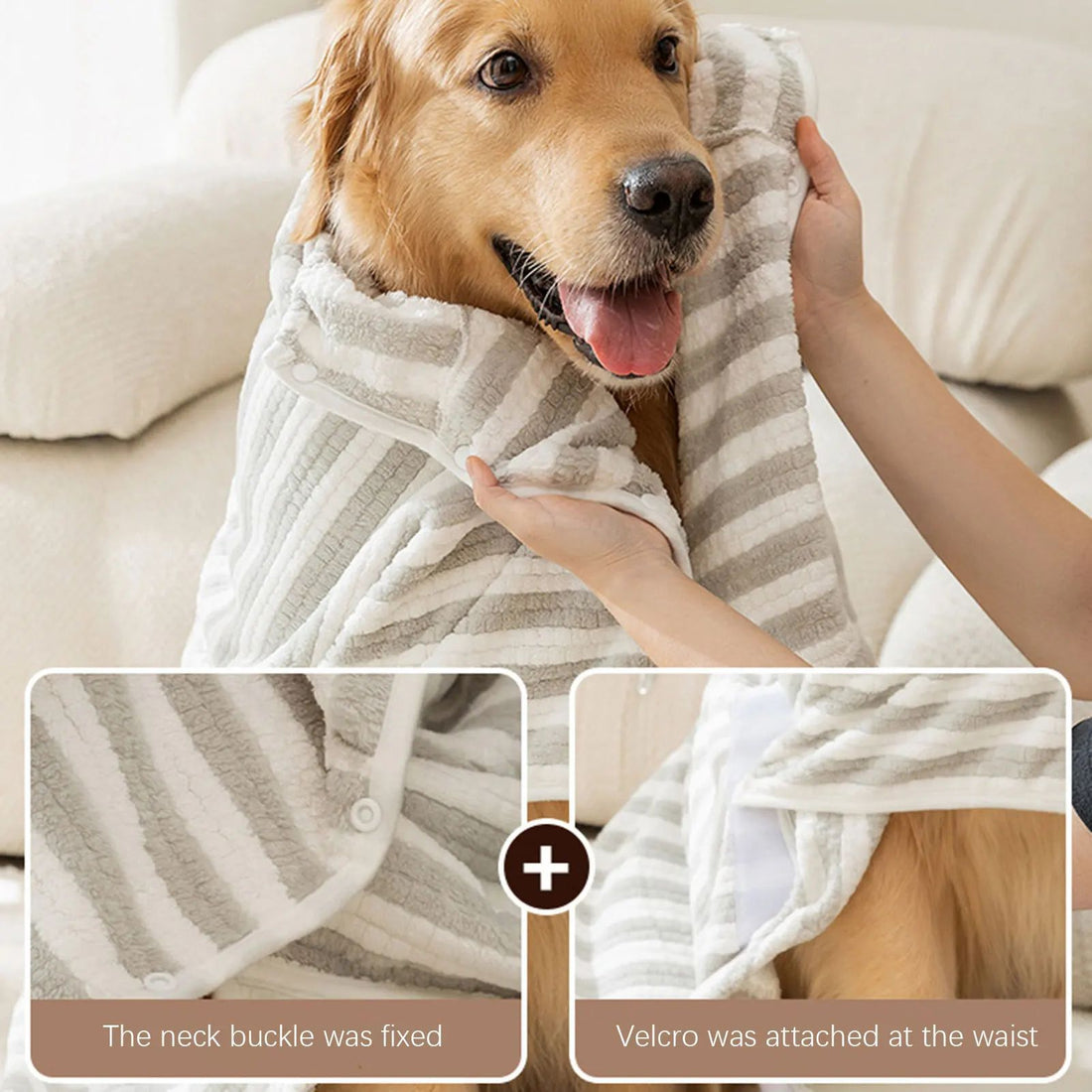 Ultra Absorbent Pet Bath Towel Quick Dry Thick Bathrobe Wrap