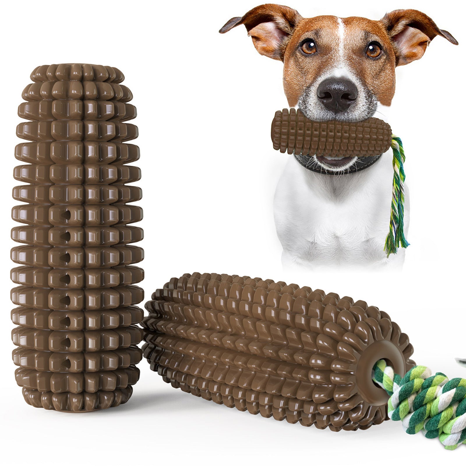 Pet Corn Shape Chew Resistant Molar Stick Toy