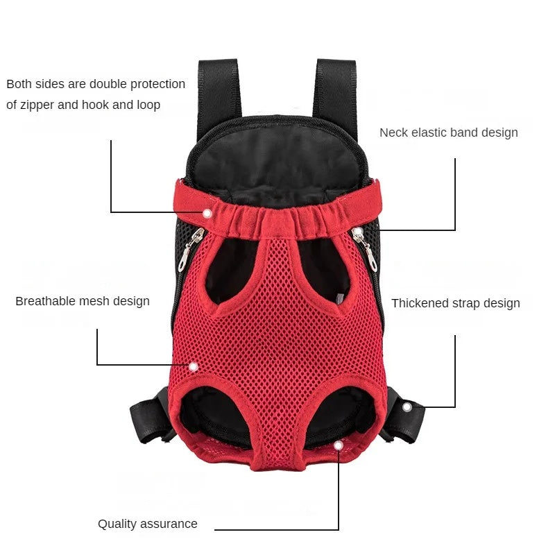 Breathable Adjustable Pet Carrier Backpack For Outdoor Travel
