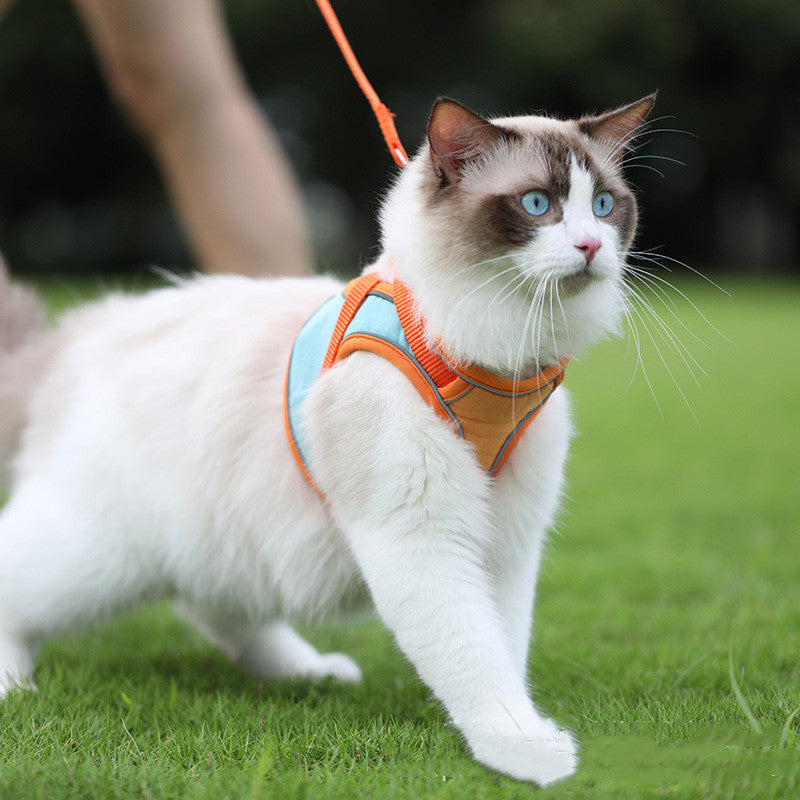 Pet Anti Escape Reflective Harness Leash Control Set