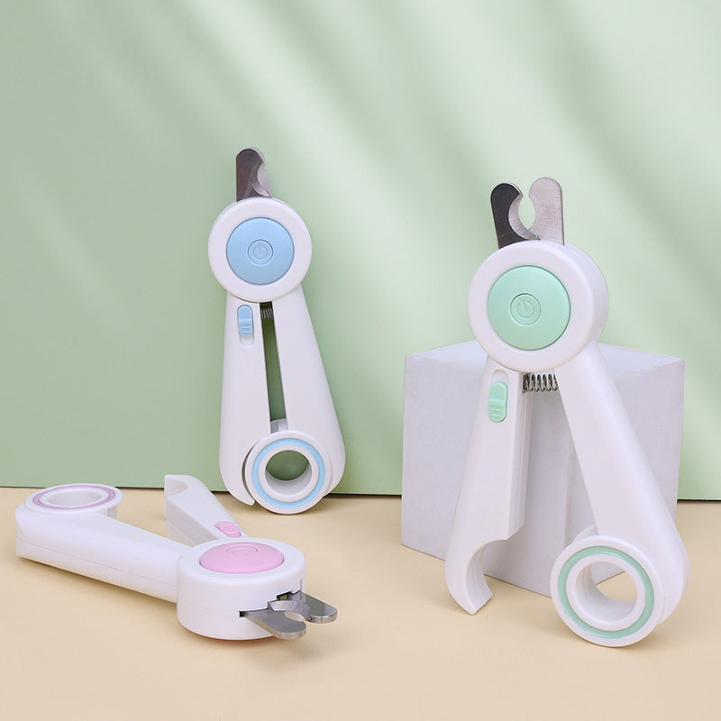 Pet Nail Clippers And Grinder With LED Light Safety Design