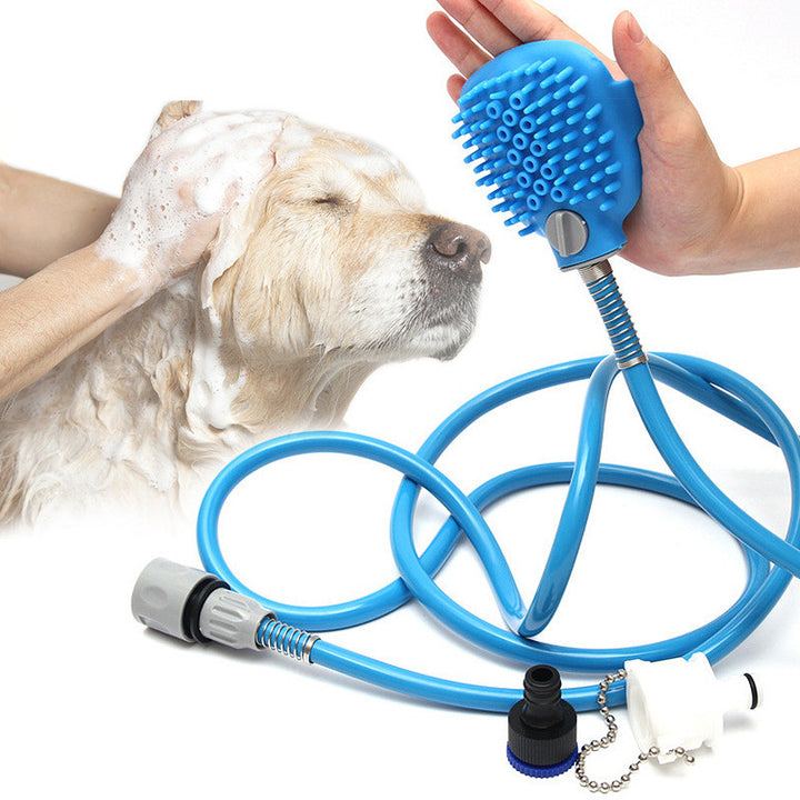 Pet Outdoor Bath Shower Cleaning Brush Grooming Tool