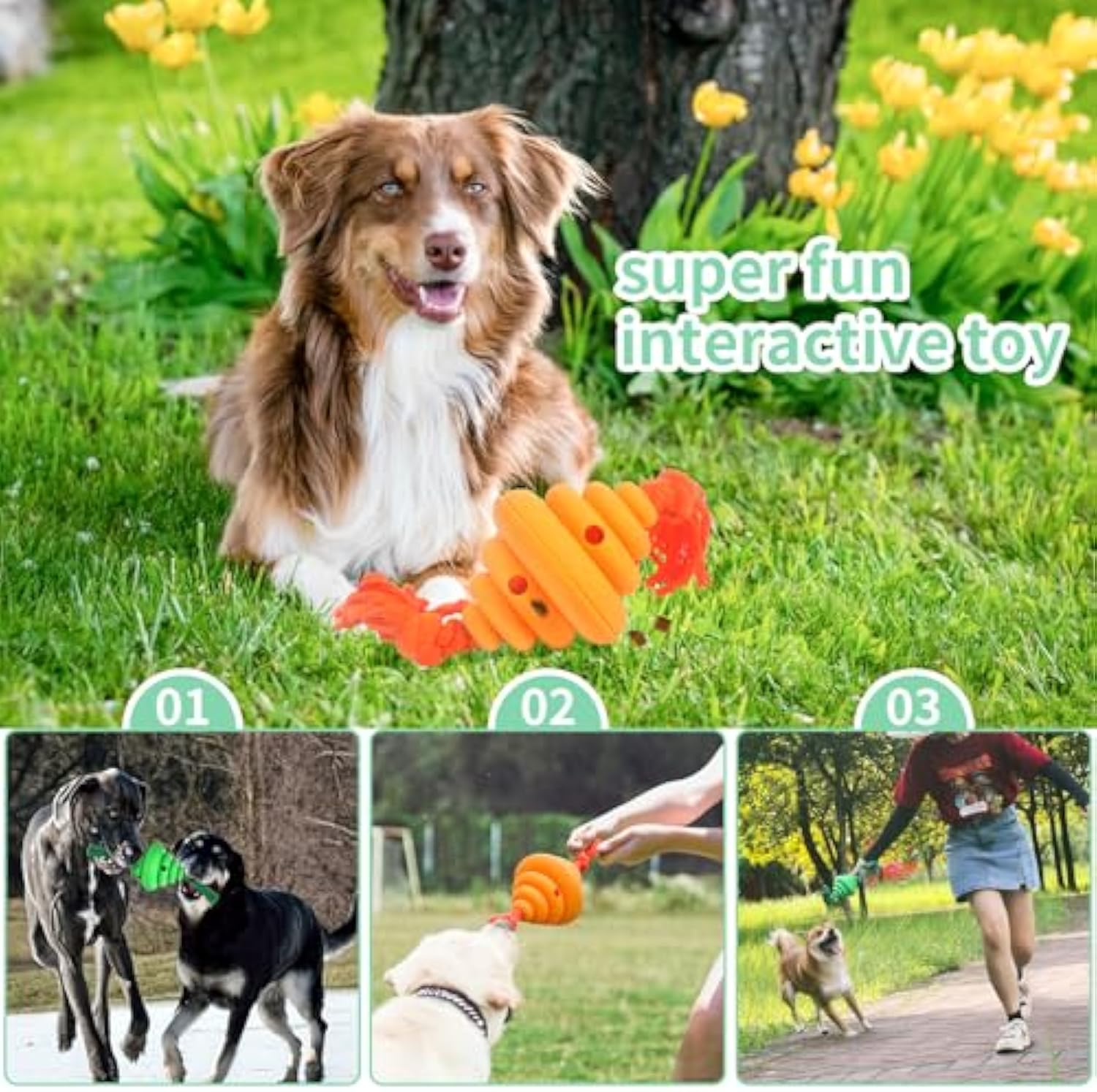 Pet Rope Ball Treat Dispensing Chew Training Toy